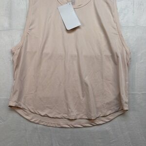 Fabletics Workout Tank Top Girl Almighty Graphic Peach Sleeveless‎ Active Large